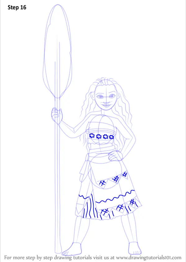 Step by Step How to Draw Moana Waialiki from Moana ... - 598 x 844 png 63kB