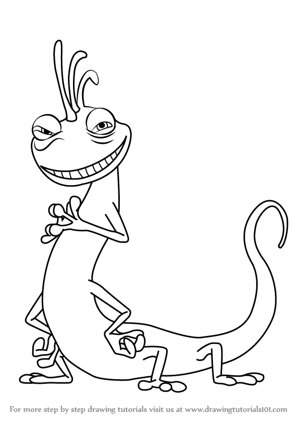 randall from monsters inc coloring pages - photo #3