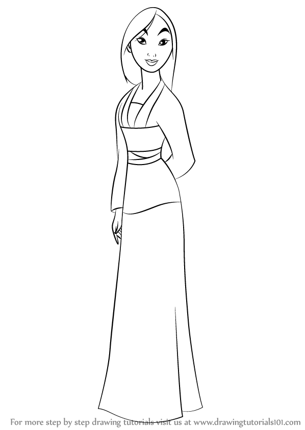 Learn How to Draw Fa Mulan from Mulan (Mulan) Step by Step ...