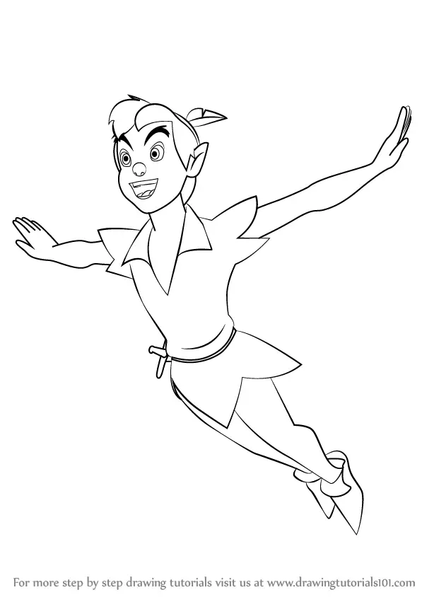 Learn How to Draw Peter Pan from Peter Pan (Peter Pan) Step by Step :  Drawing Tutorials