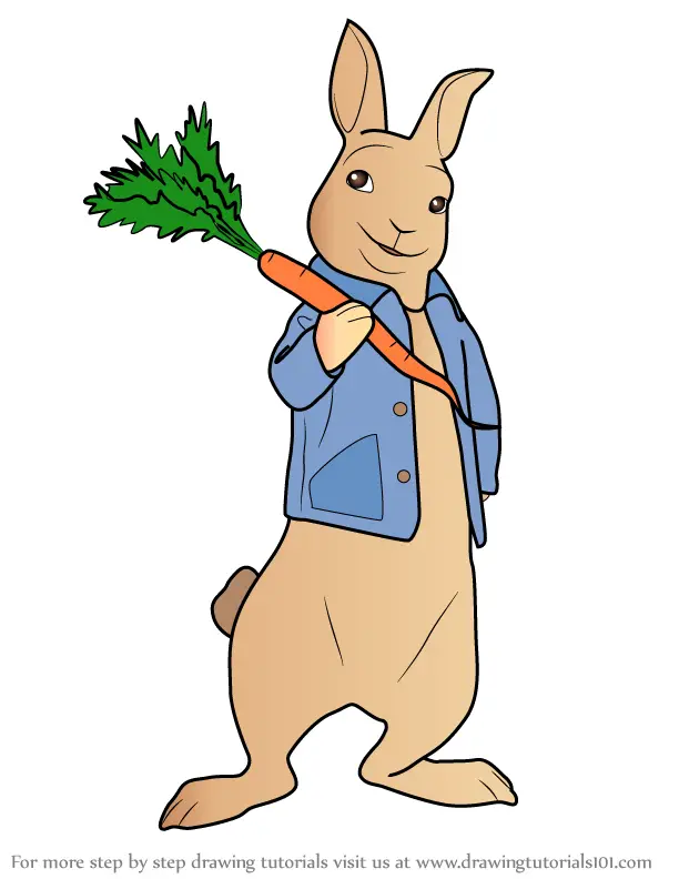 Learn How to Draw Peter Rabbit from Peter Rabbit (Peter Rabbit) Step by  Step : Drawing Tutorials