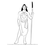 How to Draw Kocoum from Pocahontas