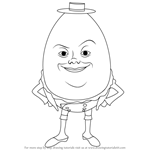 How to Draw Humpty Alexander Dumpty from Puss in Boots