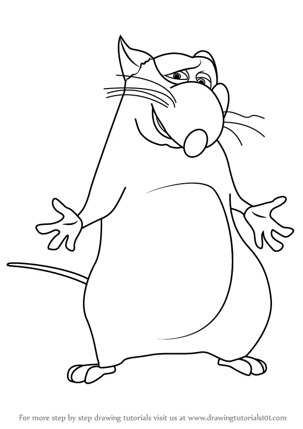 Download Learn How to Draw Django from Ratatouille (Ratatouille) Step by Step : Drawing Tutorials