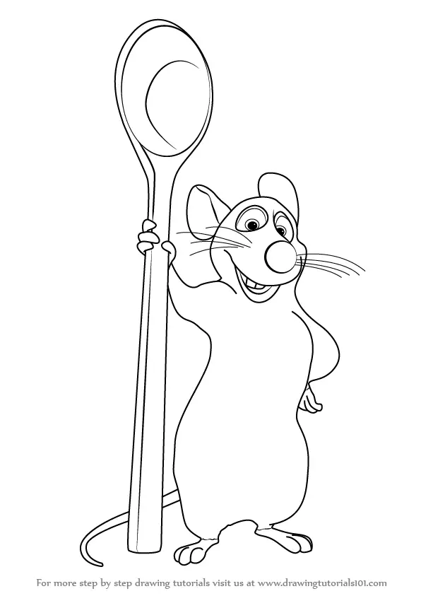 how to draw Remy from Ratatouille step 0