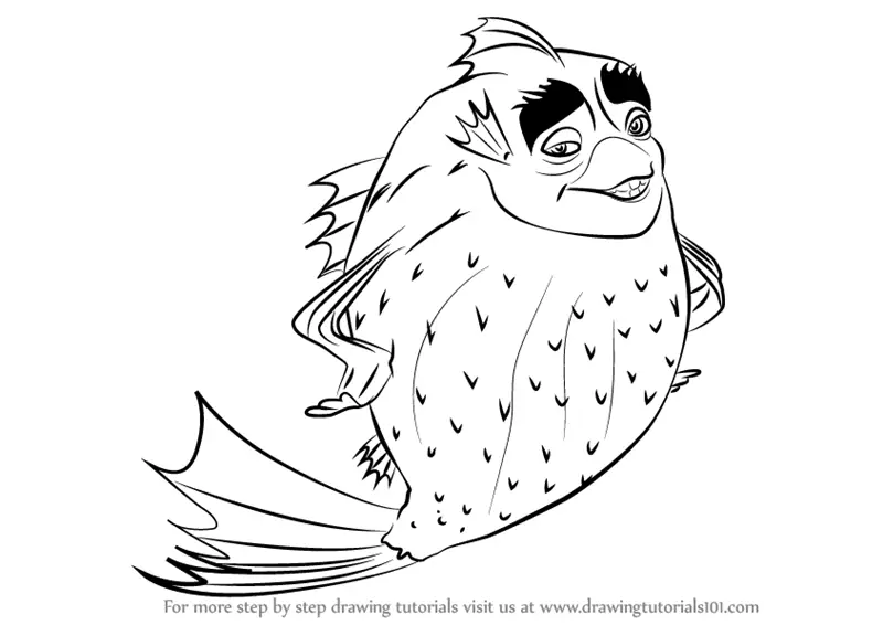 disney shark tale coloring pages-#33