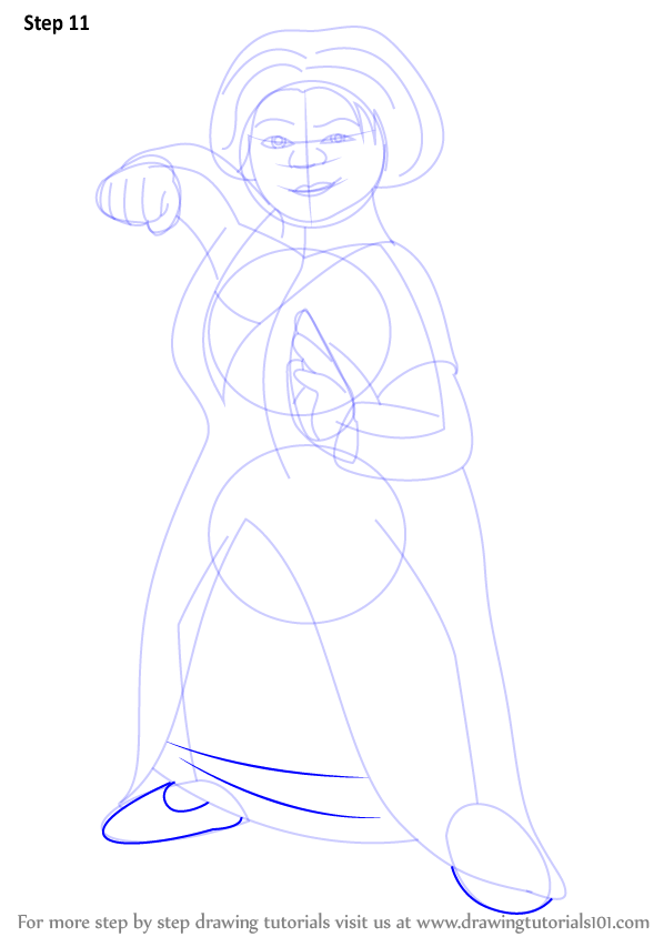 Step by Step How to Draw Princess Fiona from Shrek