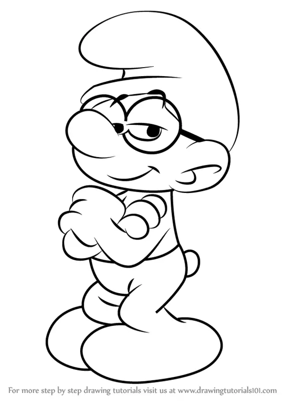 Learn How to Draw Brainy Smurf from Smurfs - The Lost Village (Smurfs: The  Lost Village) Step by Step : Drawing Tutorials