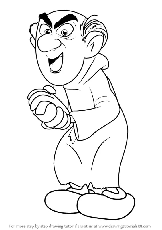 Learn How to Draw Gargamel from Smurfs - The Lost Village (Smurfs: The