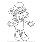How to Draw Smurfblossom from Smurfs - The Lost Village