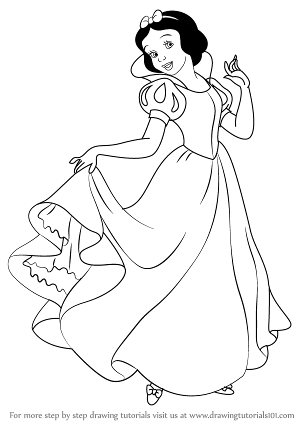 Learn How to Draw Snow White Princess from Snow White and 