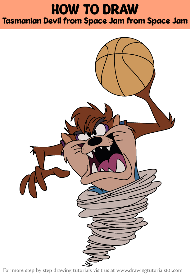 How to Draw Tasmanian Devil from Space Jam from Space Jam (Space Jam