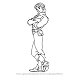 How to Draw Flynn Rider from Tangled