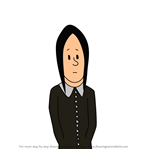 How to Draw Wednesday Addams from The Addams Family