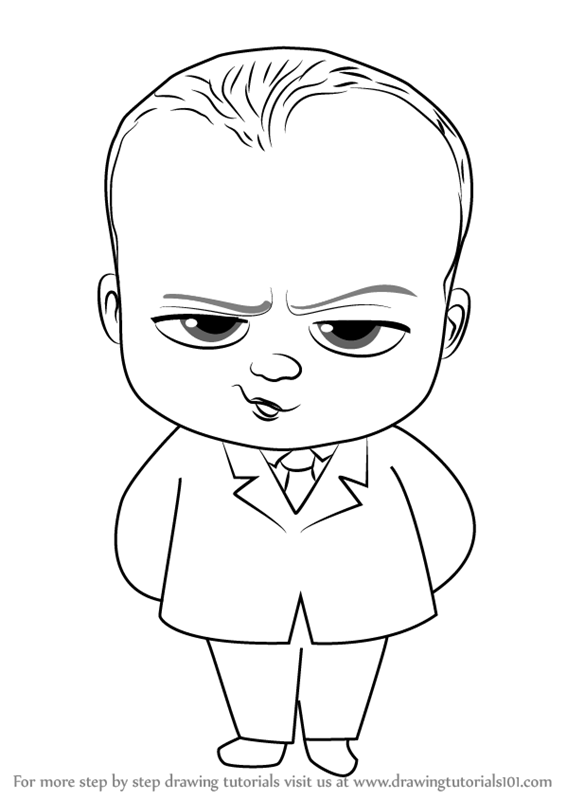 Bliv oppe Crack pot Bunke af Learn How to Draw Baby Boss from The Boss Baby (The Boss Baby) Step by Step  : Drawing Tutorials