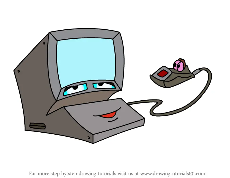 Learn How to Draw Computer and Mouse from The Brave Little Toaster (The  Brave Little Toaster) Step by Step : Drawing Tutorials
