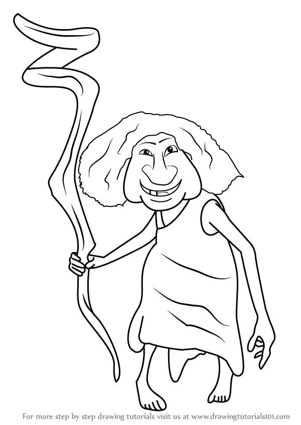 Download Learn How to Draw Gran from The Croods (The Croods) Step by Step : Drawing Tutorials
