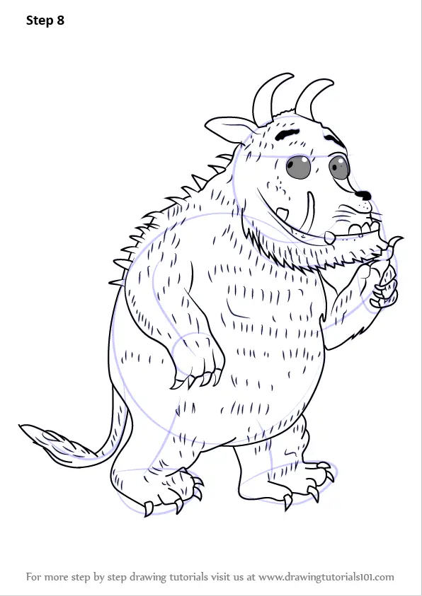 Step by Step How to Draw Gruffalo from The Gruffalo