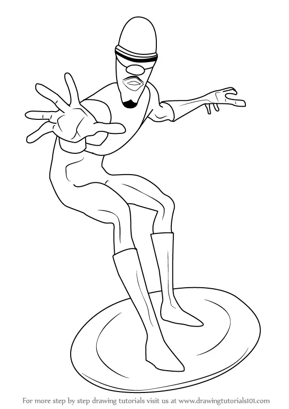 Learn How To Draw Frozone From The Incredibles The Incredibles Step
