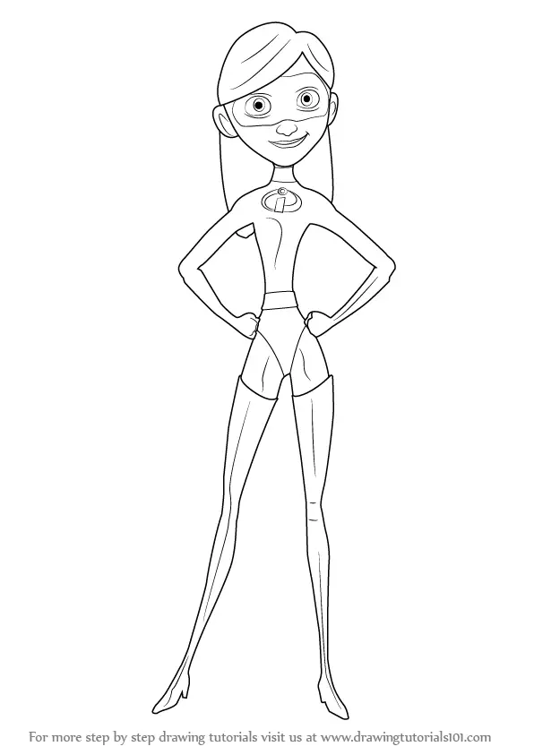 Learn How to Draw Violet Parr from The Incredibles (The Incredibles) Step  by Step : Drawing Tutorials