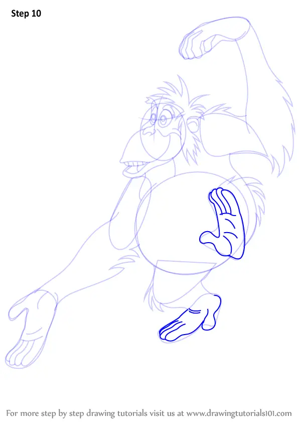 Learn How To Draw King Louie From The Jungle Book (The Jungle Book) Step By  Step : Drawing Tutorials