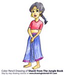 How to Draw Shanti from The Jungle Book