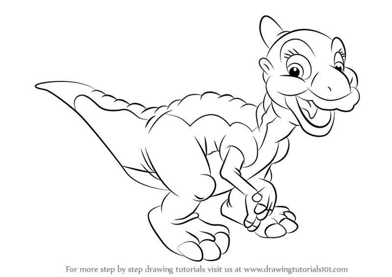 Learn How to Draw Ducky from The Land Before Time (The Land Before Time