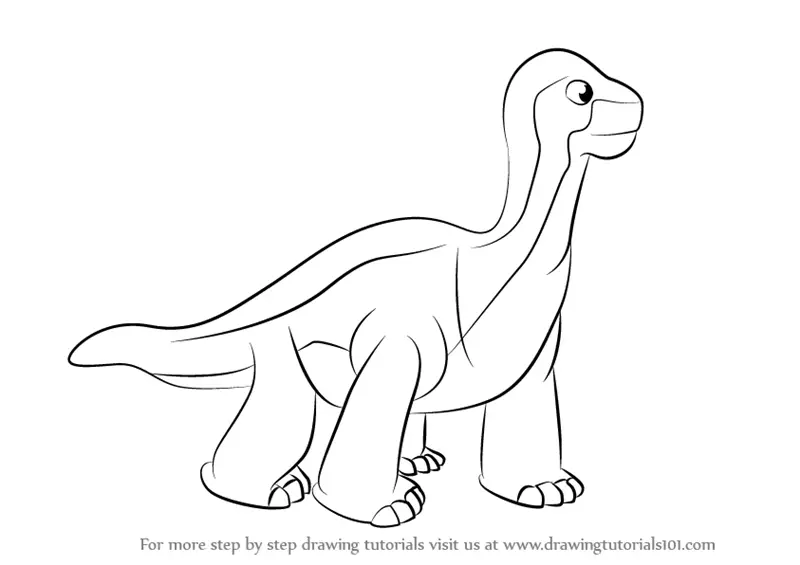 Learn How to Draw Shorty from The Land Before Time (The Land Before Time)  Step by Step : Drawing Tutorials