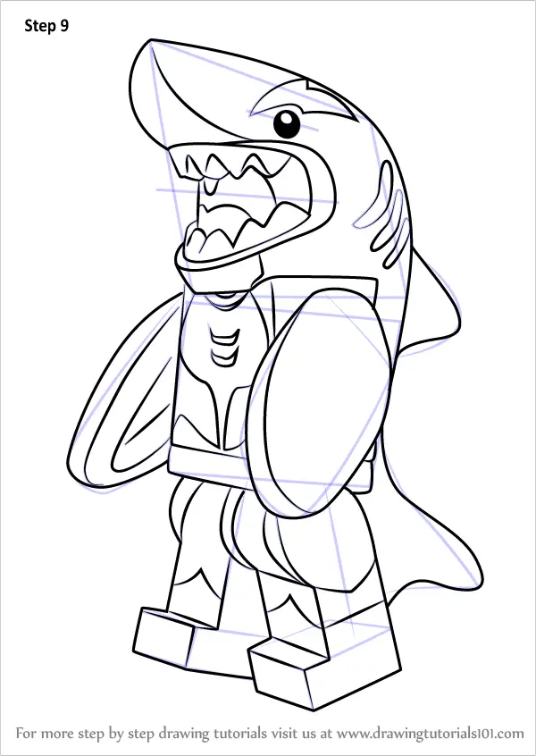 Step by Step How to Draw Orca from The Lego Batman Movie ...