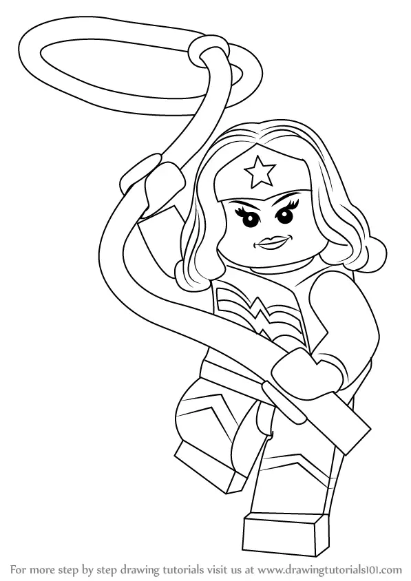 Learn How to Draw Wonder Woman from The LEGO Movie The