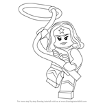 How to Draw Wonder Woman from The LEGO Movie