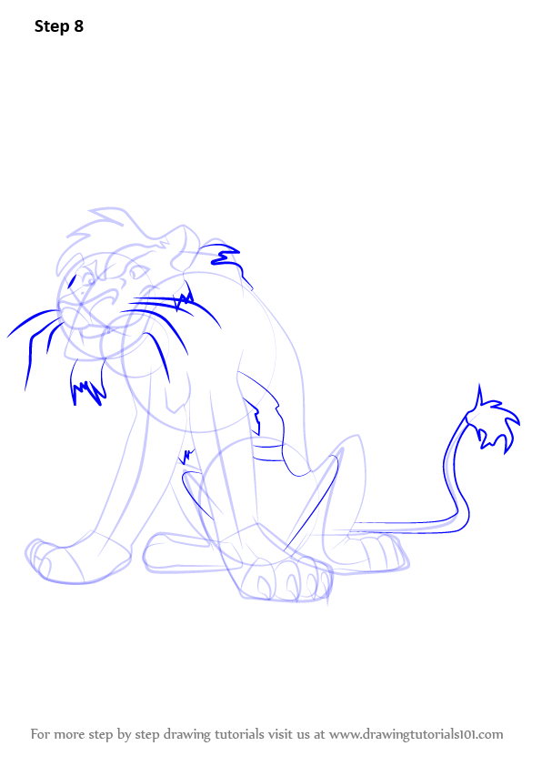 Learn How to Draw Nuka from The Lion King 2 - Simba's Pride (The Lion