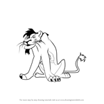 How to Draw Nuka from The Lion King 2 - Simba's Pride
