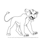 How to Draw Zira from The Lion King 2 - Simba's Pride