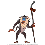 How to Draw Rafiki from The Lion King