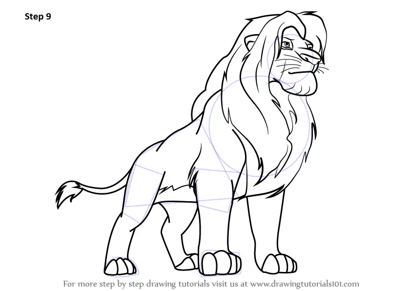 Learn How to Draw Simba from The Lion King (The Lion King) Step by Step ...