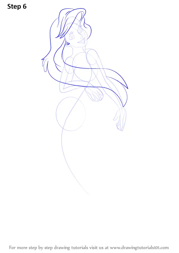 Learn How to Draw Princess Ariel from The Little Mermaid ...