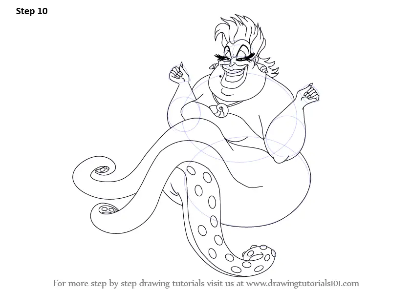 Learn How to Draw Ursula from The Little Mermaid (The Little Mermaid ...