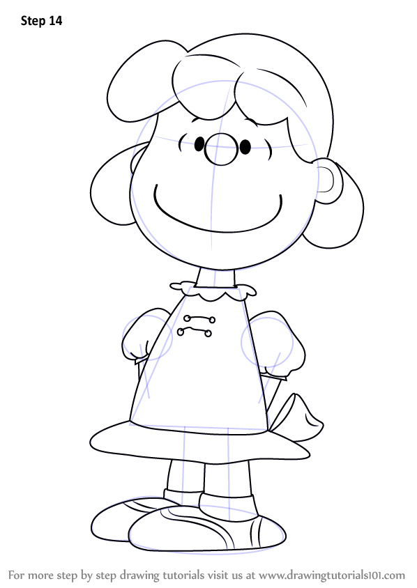 Step by Step How to Draw Lucy from The Peanuts Movie