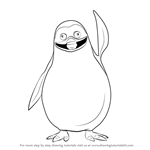 How to Draw Private from The Penguins of Madagascar