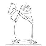 How to Draw Rico from The Penguins of Madagascar