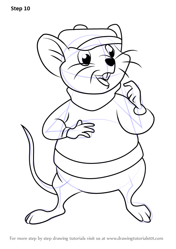 Learn How to Draw Bernard from The Rescuers (The Rescuers) Step by Step
