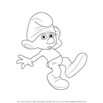 How to Draw Clumsy Smurf from The Smurfs