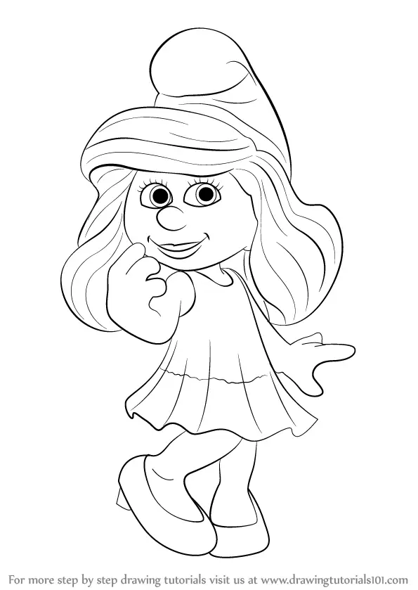 Learn How to Draw Smurfette from The Smurfs (The Smurfs) Step by Step ...