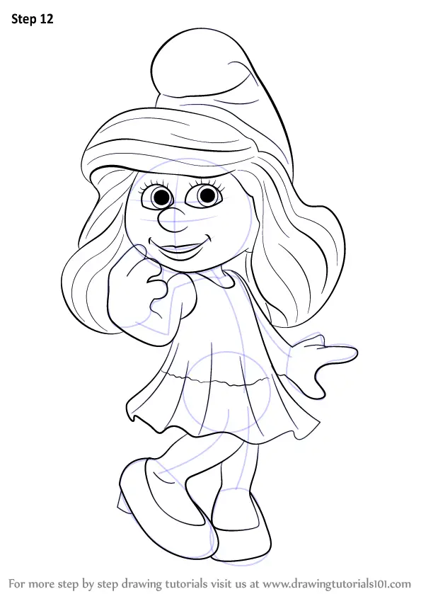 Learn How to Draw Smurfette from The Smurfs (The Smurfs) Step by Step