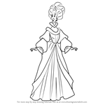 How to Draw Queen Uberta from The Swan Princess