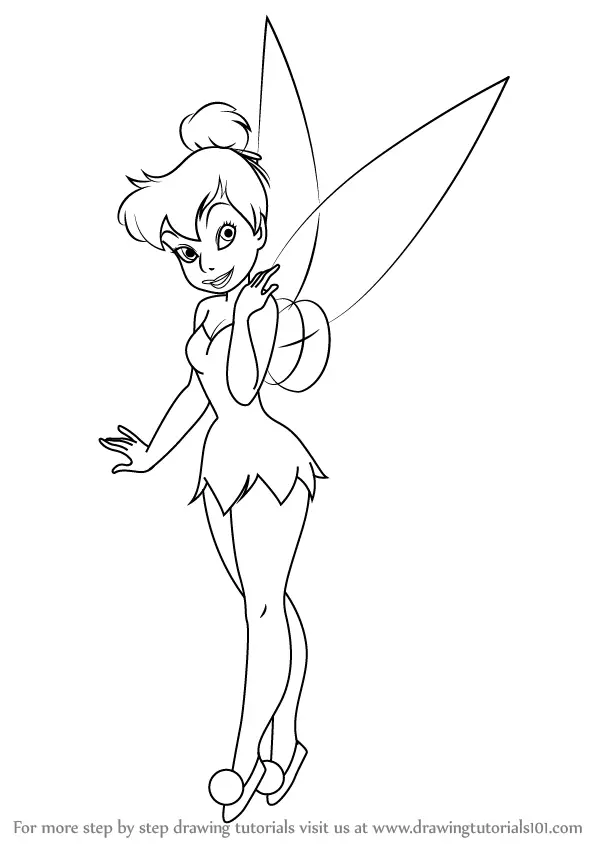 Learn How to Draw Tinker Bell Fairy from Tinker Bell (Tinker Bell) Step by  Step : Drawing Tutorials
