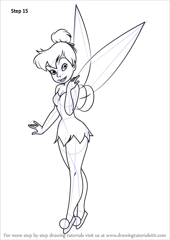 Learn How to Draw Tinker Bell Fairy from Tinker Bell (Tinker Bell) Step by  Step : Drawing Tutorials