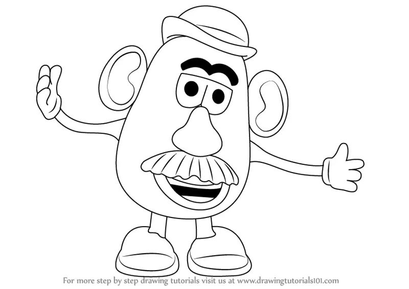 Learn How to Draw Mr. Potato Head from Toy Story (Toy Story) Step by