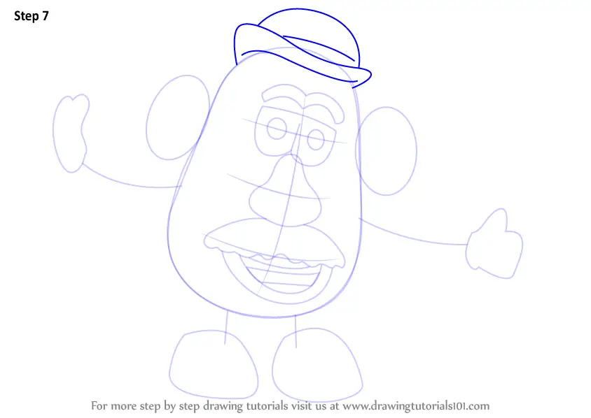 Learn How To Draw Mr Potato Head From Toy Story Toy Story Step By Step Drawing Tutorials